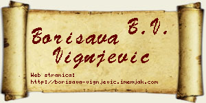 Borisava Vignjević vizit kartica